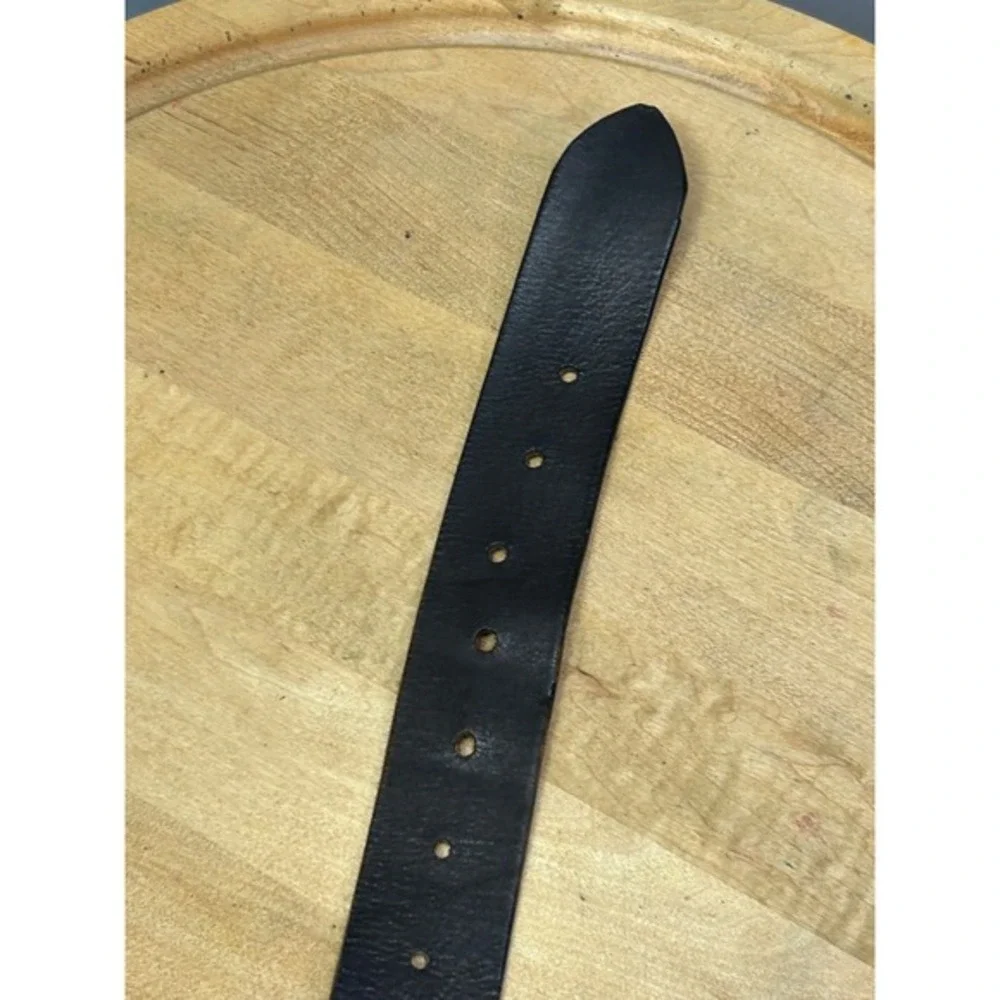 Belt Mens XXL Black Genuine Leather Casual Rugged Single Prong‎ Buckle Work